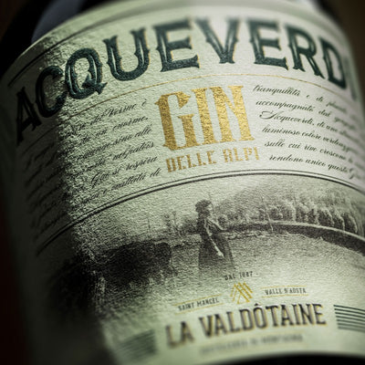 LA VALDÔTAINE ACQUEVERDI GIN VALLE D'AOSTA IN ELEGANTE TUBO METALLICO 1.000mℓ