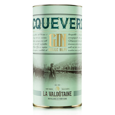 LA VALDÔTAINE ACQUEVERDI GIN VALLE D'AOSTA IN ELEGANTE TUBO METALLICO 1.000mℓ