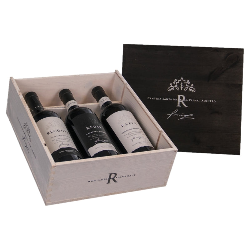 SANTA MARIA LA PALMA CONFEZIONE PRESTIGE 3 BOTTIGLIE DA 750mℓ IN ELEGANTE COFANETTO DI LEGNO