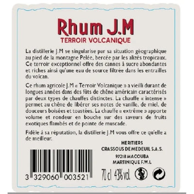 JM RHUM VIEUX AGRICOLE TERROIR VOLCANIQUE 700mℓ