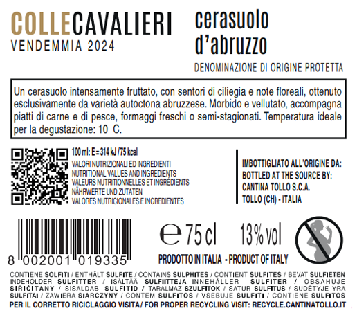 CANTINA TOLLO CERASUOLO D&