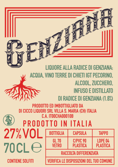 CANTINA TOLLO LIQUORE ALLA GENZIANA 700mℓ